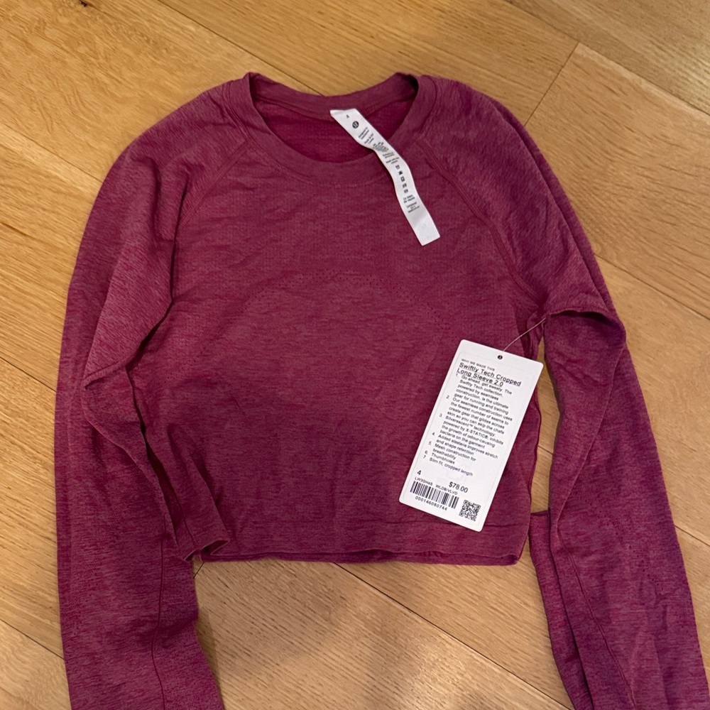 lululemon athletica berry color Crop Top